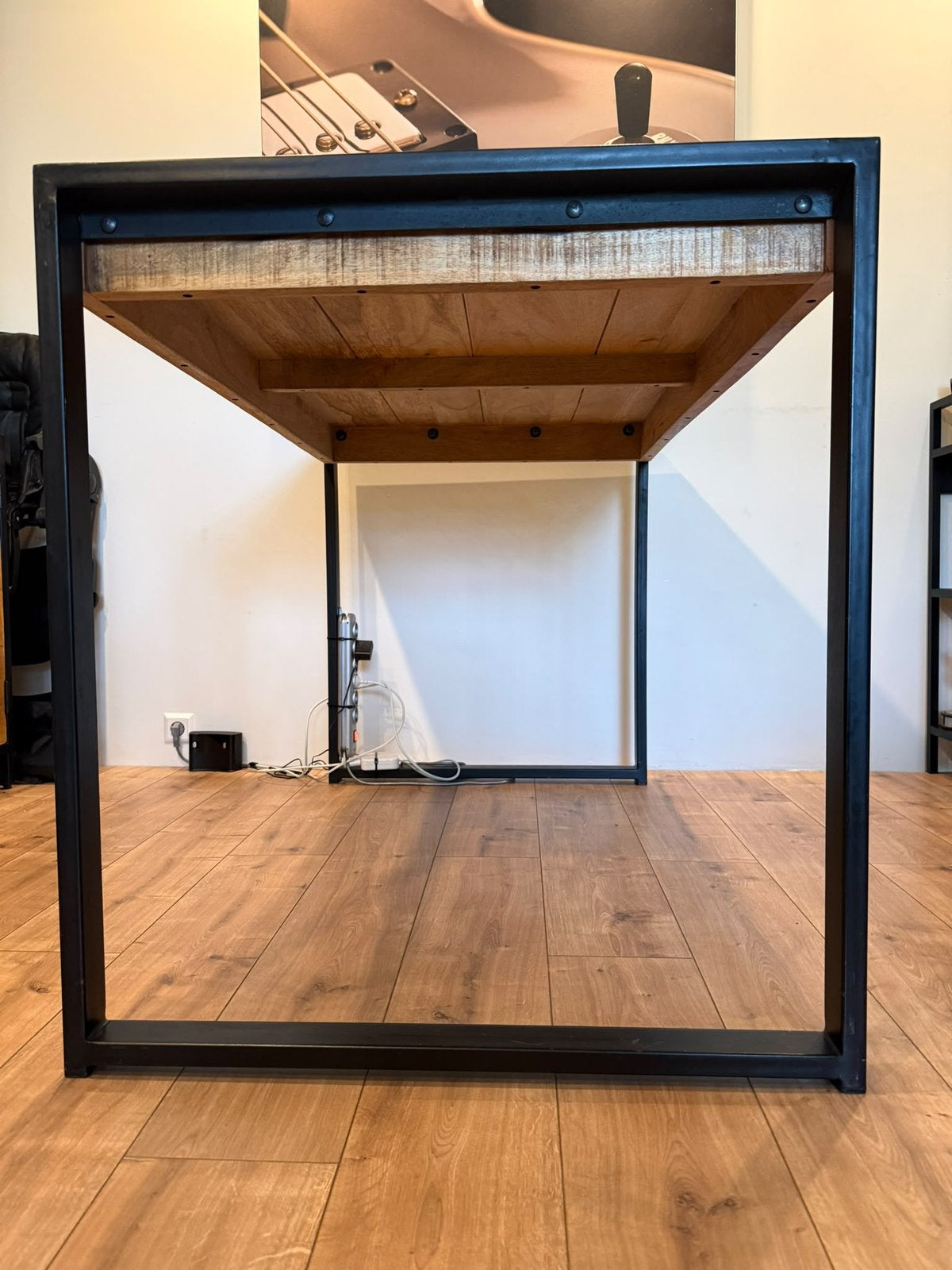 Mango hout hoge eettafel, Ophalen, Zo goed als nieuw, Rechthoekig, 50 tot 100 cm