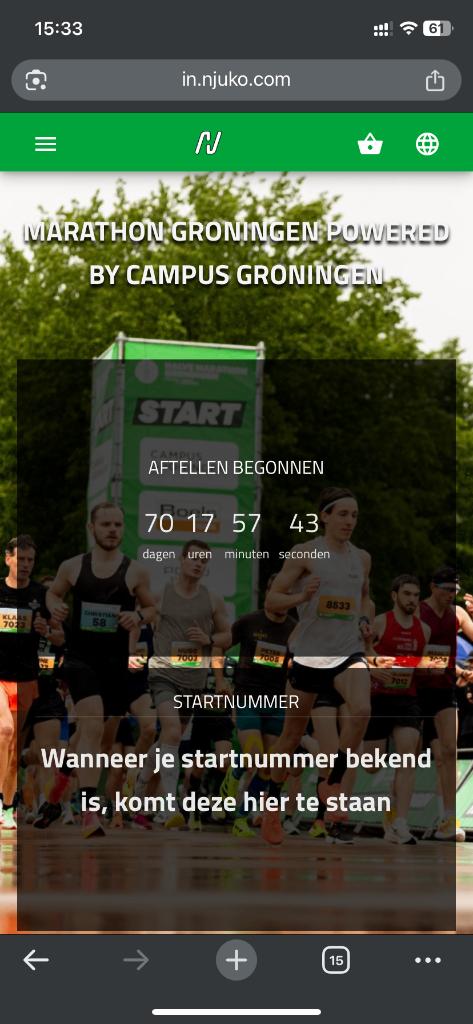 Marathon Groningen + medaille graveren, Overige merken, Overige typen, Nieuw, Ophalen of Verzenden