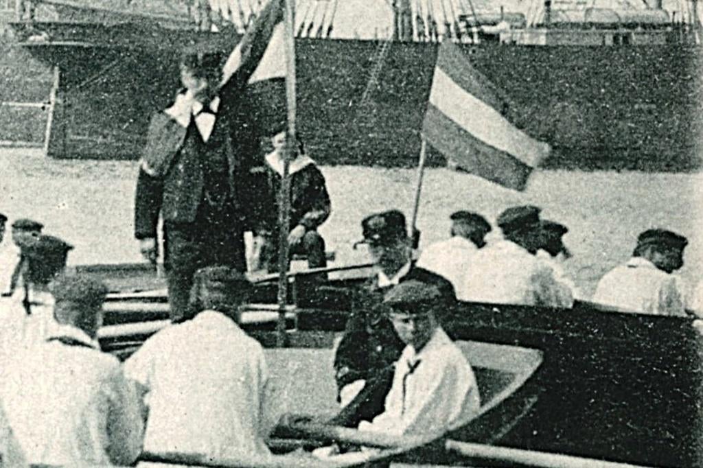700765	Marine Amsterdam	NH 1900	Postzegel Afgeweekt, Ophalen of Verzenden, Voor 1920, Gelopen, Noord-Holland