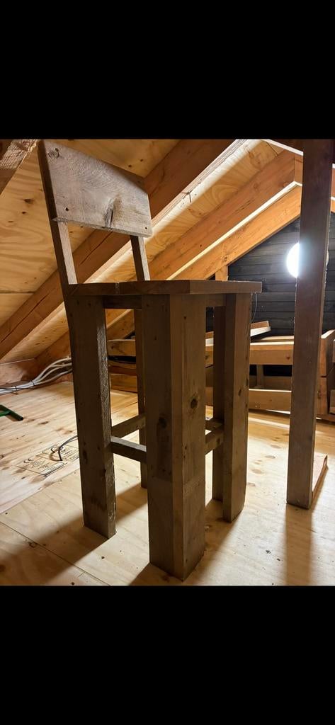 Te koop 6 barkrukken, Ophalen, Zo goed als nieuw, Rechthoekig, Hout