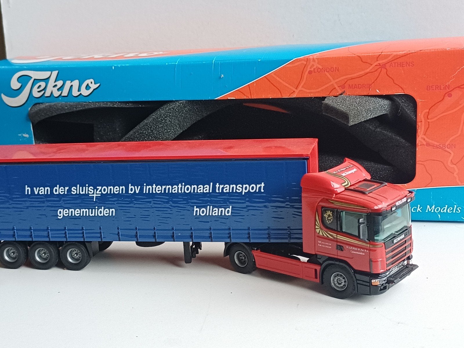 Scania h van der Sluis Genemuiden Tekno 1:50, Ophalen of Verzenden, Bus of Vrachtwagen, Tekno