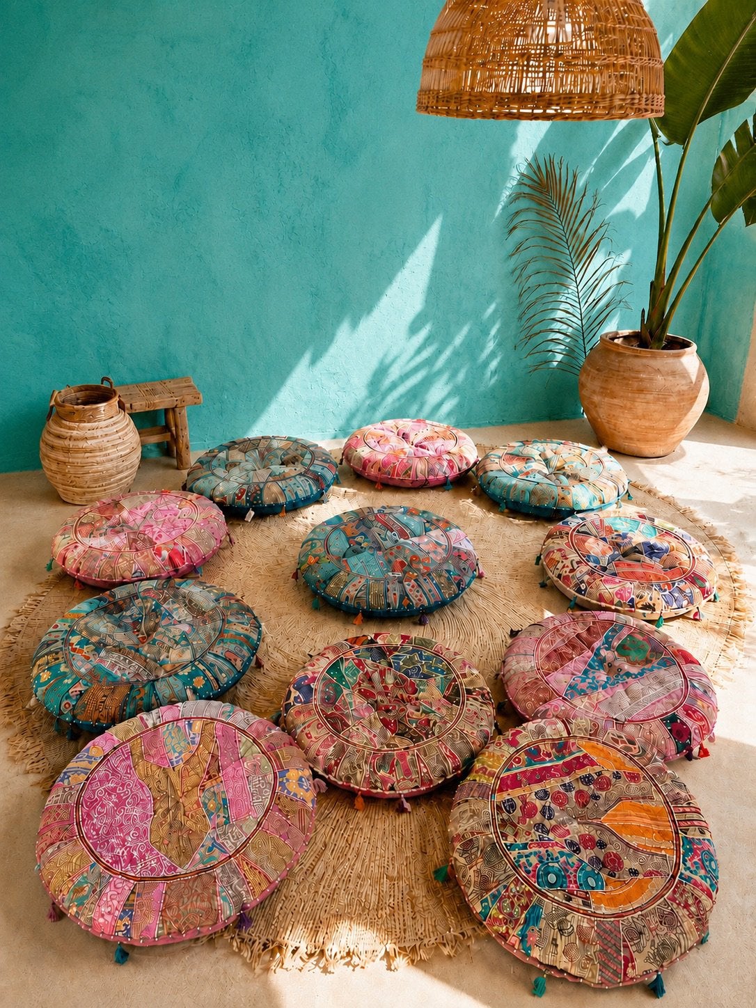 Hele partij Mooie Bohemian zitkussens ibiza 80x20 yoga, Ophalen of Verzenden, Nieuw, Meerkleurig, Zitzak