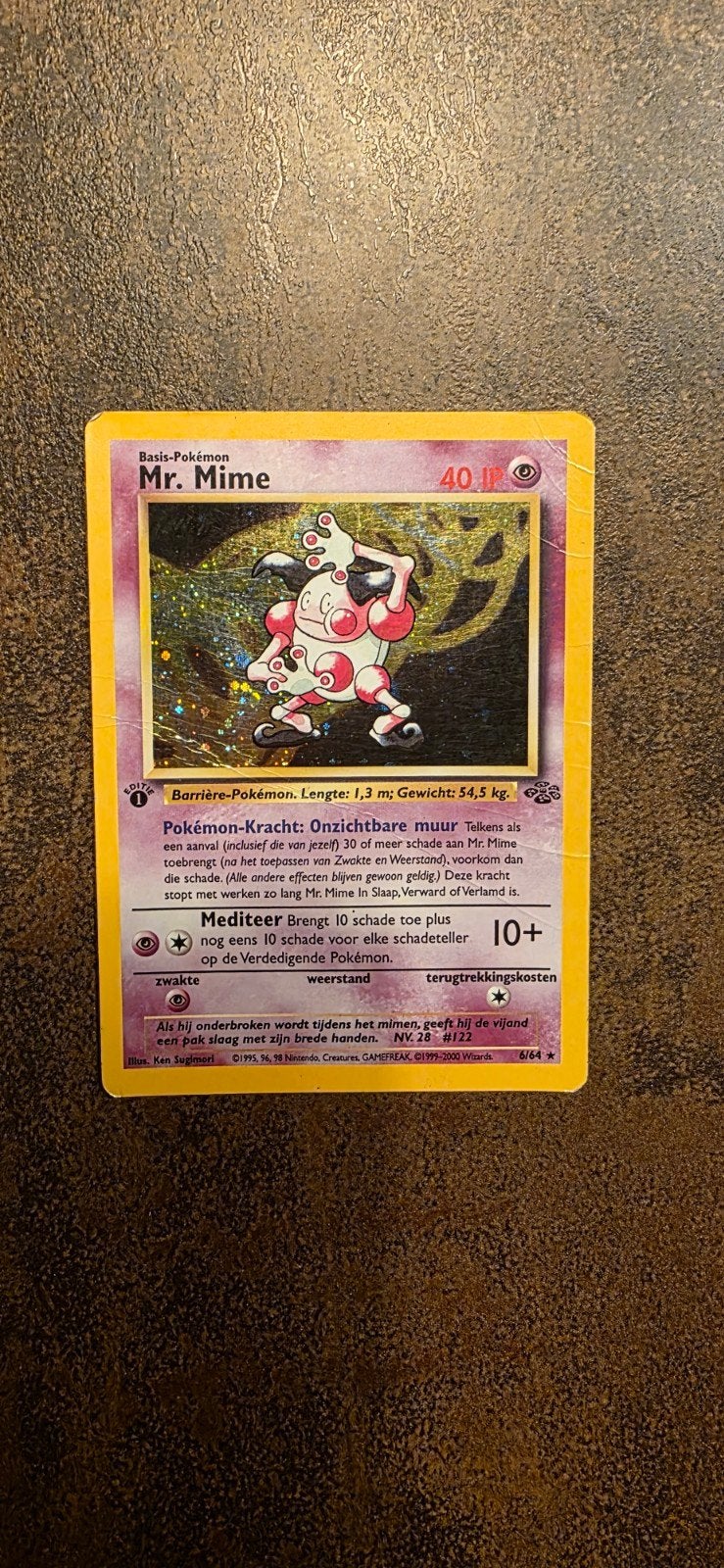 Mr. Mime [1st Edition] NL #6 Pokemon Jungle, Hobby en Vrije tijd, Verzamelkaartspellen | Pokémon, Verzenden, Zo goed als nieuw