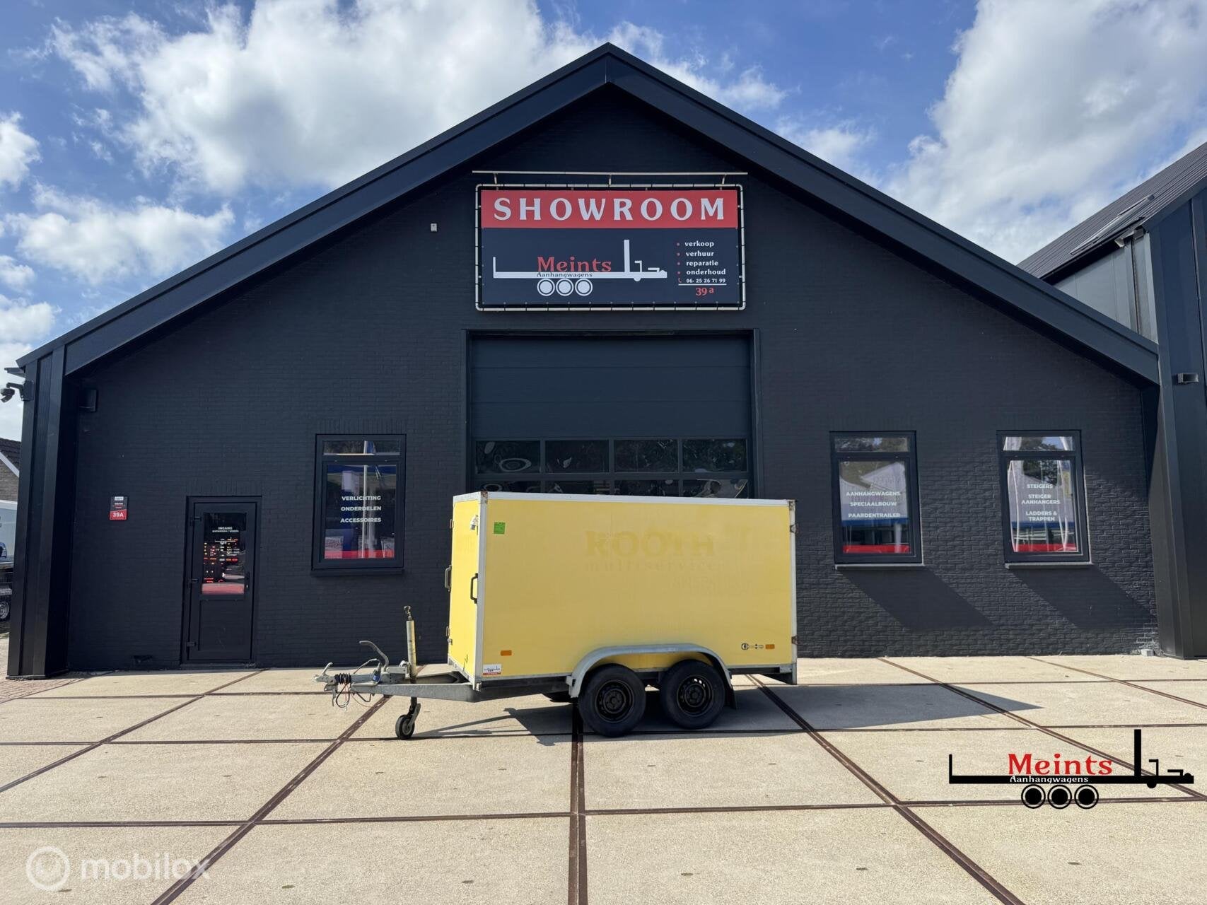 Hapert gesloten aanhangwagen 300x130x150 2000KG, Gebruikt