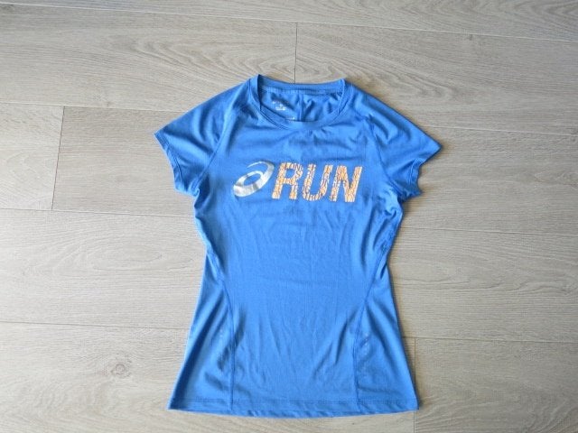 Asics  dames shirt maat S, Blauw, Ophalen of Verzenden, Zo goed als nieuw, Hardlopen of Fietsen