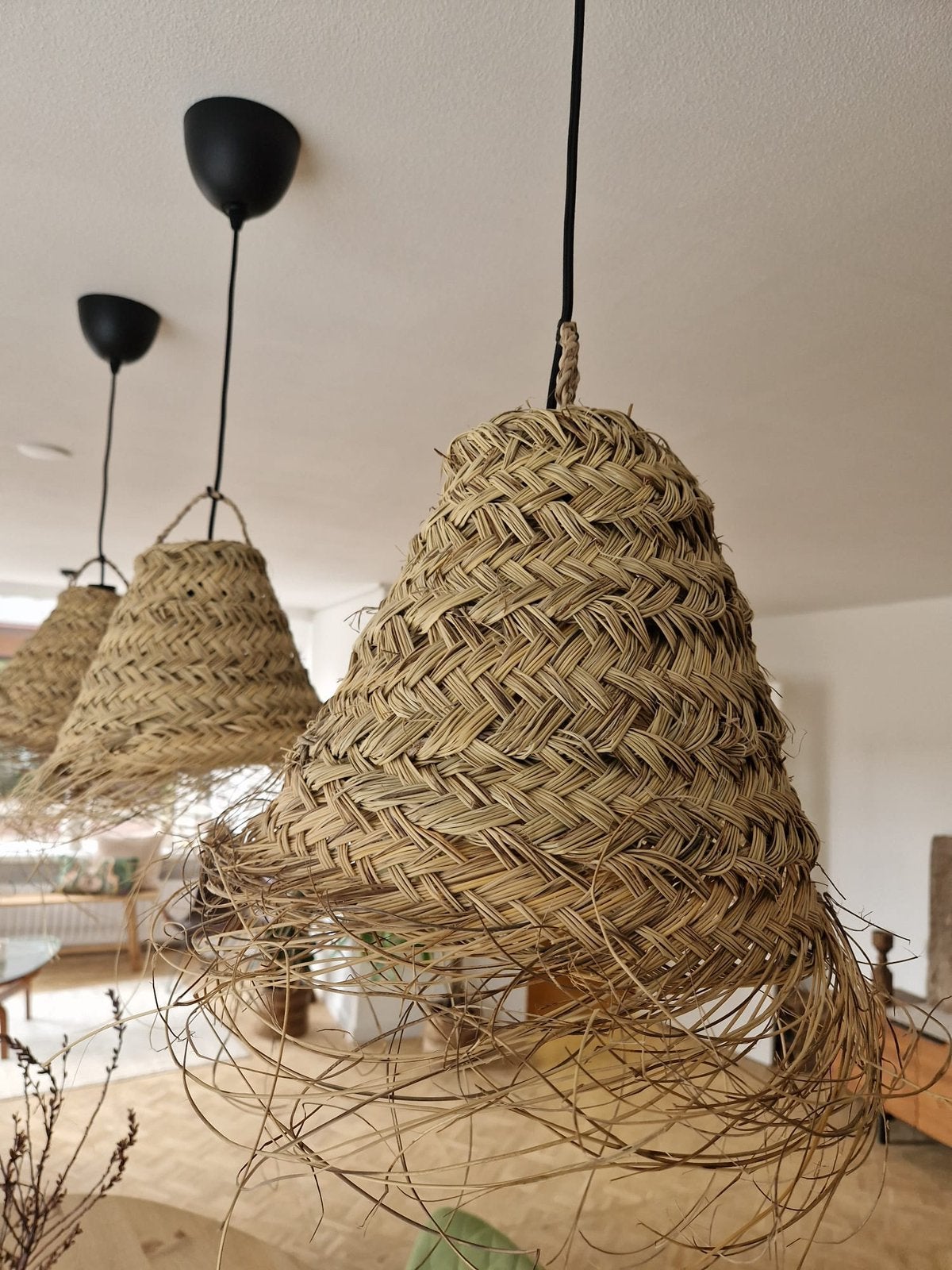 Lampenkap zeegras 2 stuks, Huis en Inrichting, Lampen | Lampenkappen, Nieuw, Overige materialen, Overige vormen, Ophalen