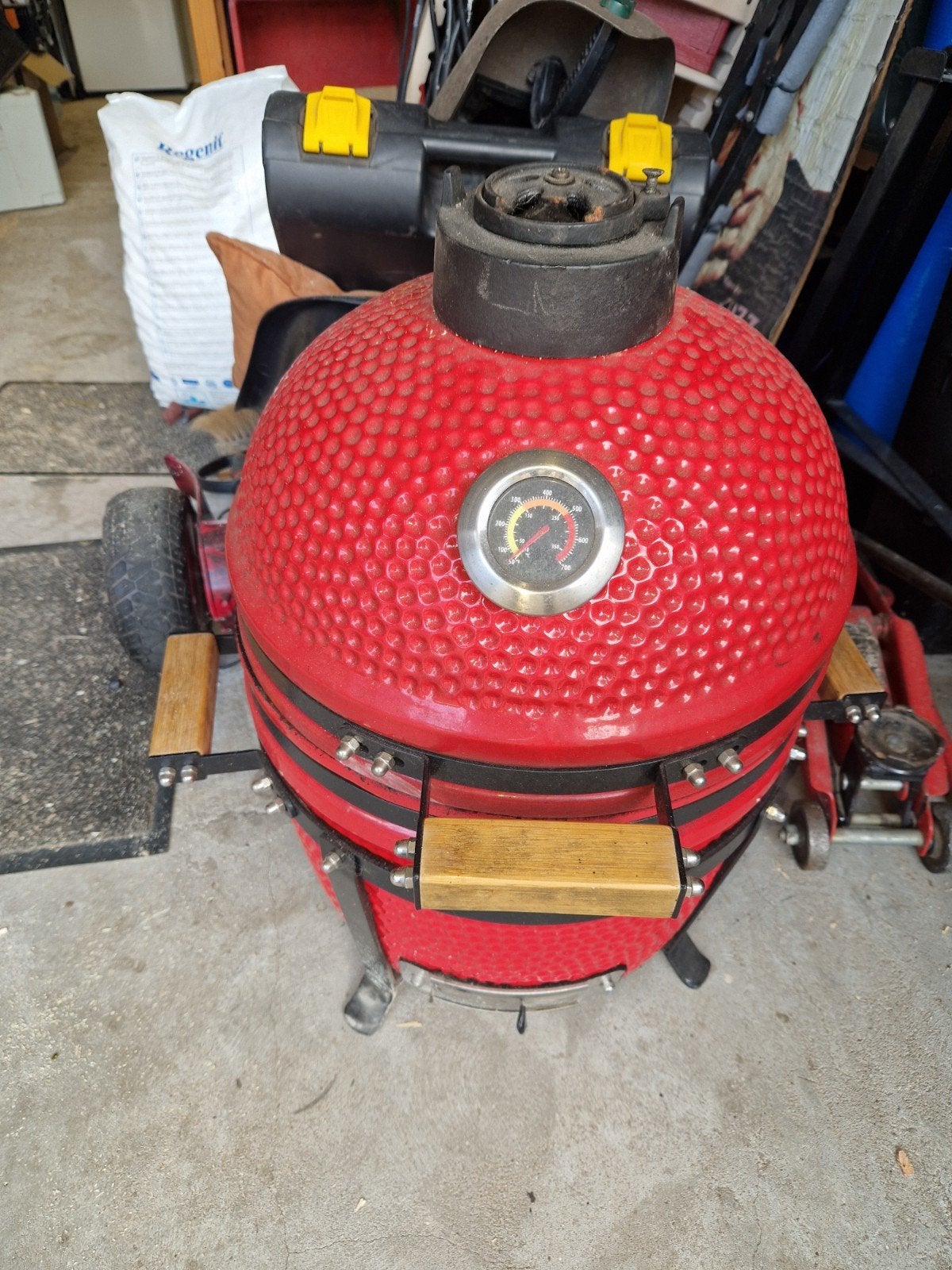 15" Kamado BBQ met handgreep en thermometer, Ophalen, Gebruikt, Onbekend
