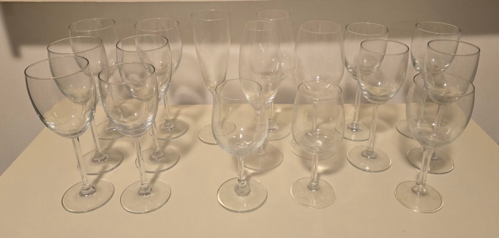 Diverse glazen set - Wijn, champagne, likeur, Ophalen of Verzenden