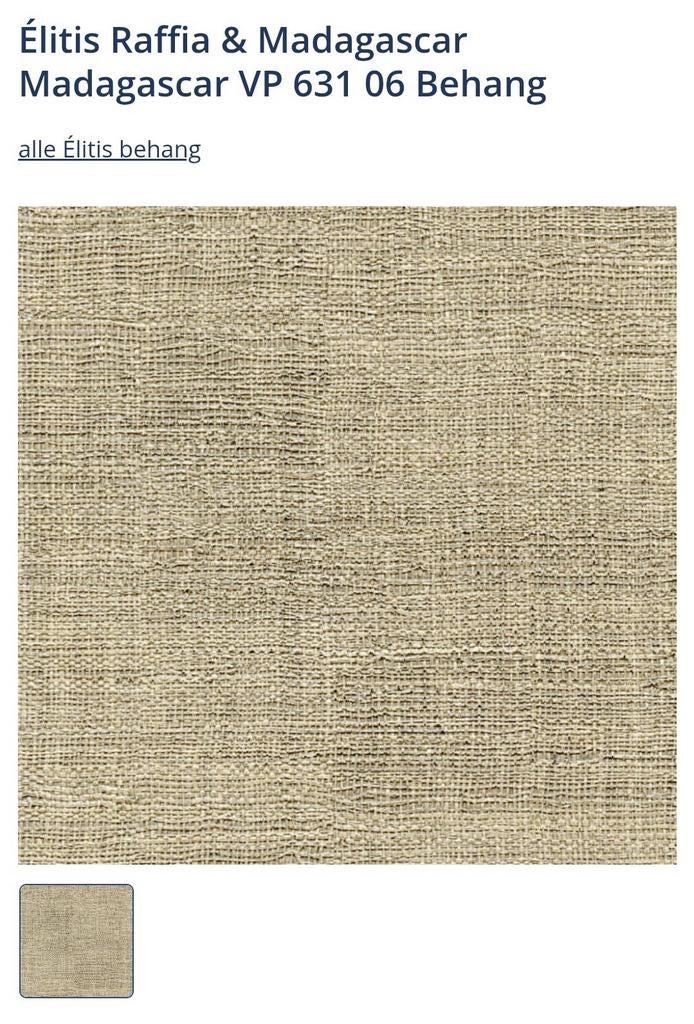Élitis Raffia & Madagascar Papierbehang - 1 rol, Ophalen of Verzenden