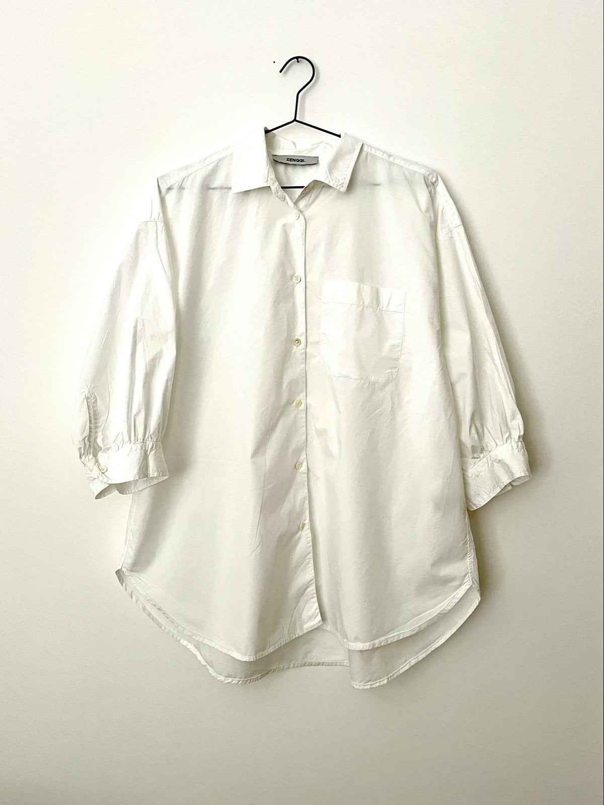 ZENGGI Witte Oversized Blouse Maat M, Verzenden, Zo goed als nieuw, Maat 38/40 (M), Wit