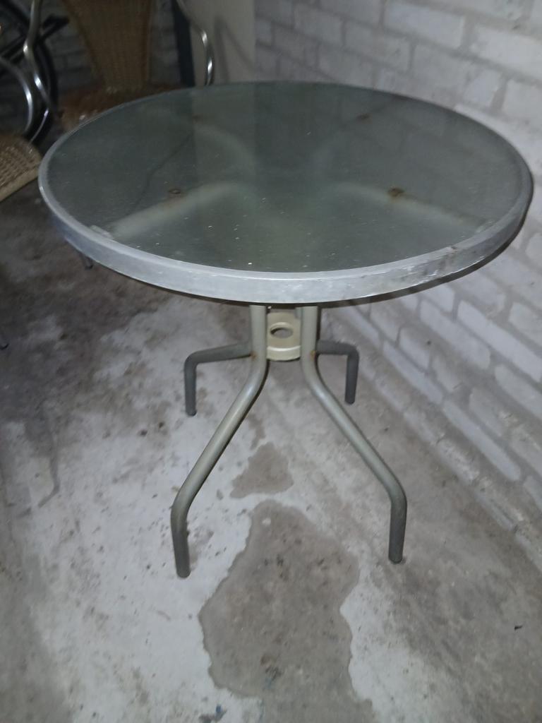 Ronde Tafel, Ophalen of Verzenden, Gebruikt, Rond, Metaal