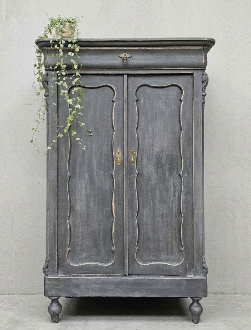 🌿Antieke sleetse Biedermeier meidenkast vintage linnenkast, Ophalen of Verzenden