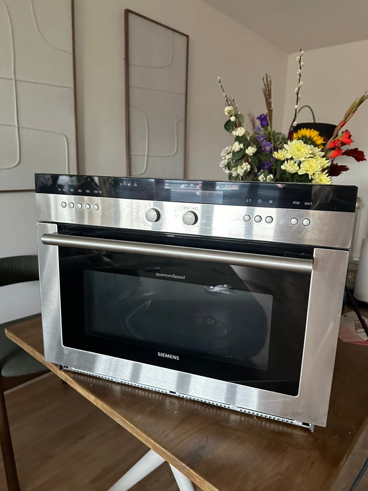 Siemens quantumSpeed combi oven/microwave, Witgoed en Apparatuur, Ophalen, Zo goed als nieuw, Inbouw, Draaiplateau