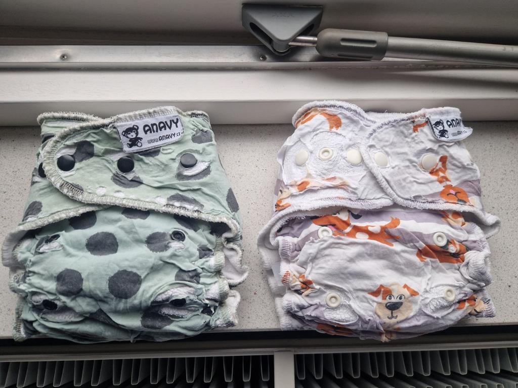 2x anavy wasbare luier one size (nacht), Ophalen of Verzenden, Gebruikt, Anavy, Jongetje of Meisje