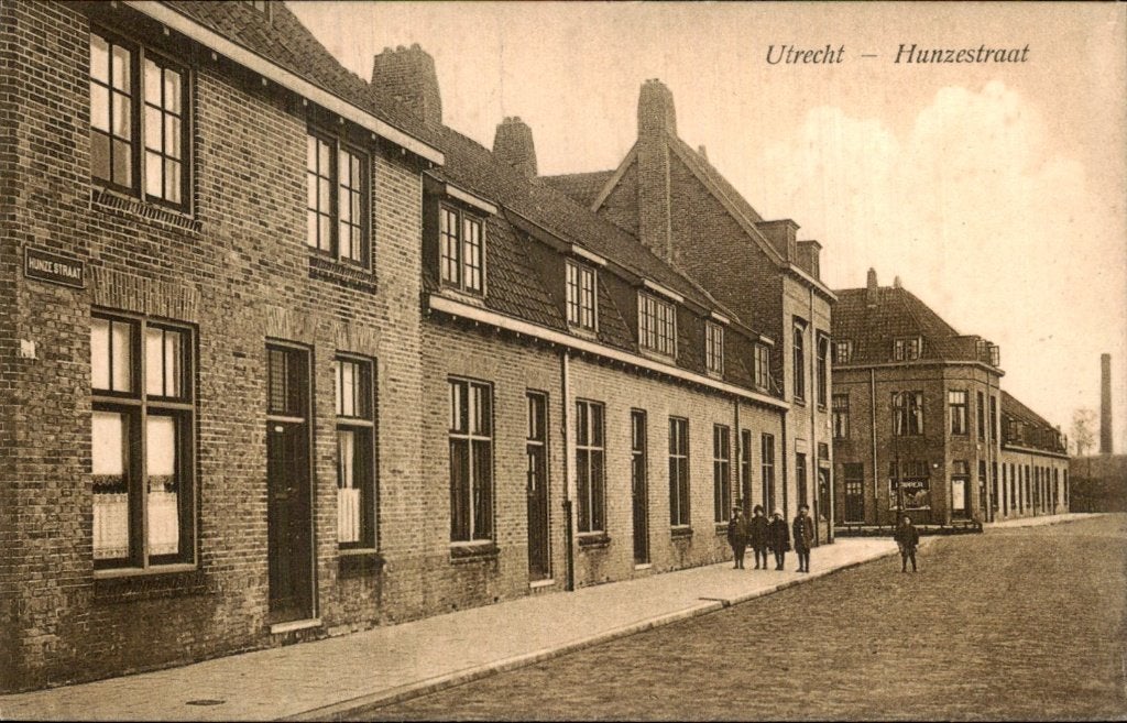 Utrecht - Hunzestraat - Straatbeeld, Ophalen of Verzenden, Voor 1920, Ongelopen, Utrecht