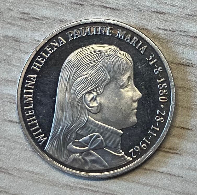 zilveren penning Koningin Wilhelmina in PROOF kwaliteit, Ophalen, Zilver, Nederland