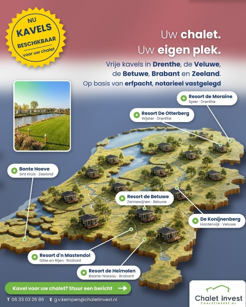 Recreatiekavels Drenthe en Harderwijk, 30 jaar zekerheid, Zwembad, In bos, Recreatiepark