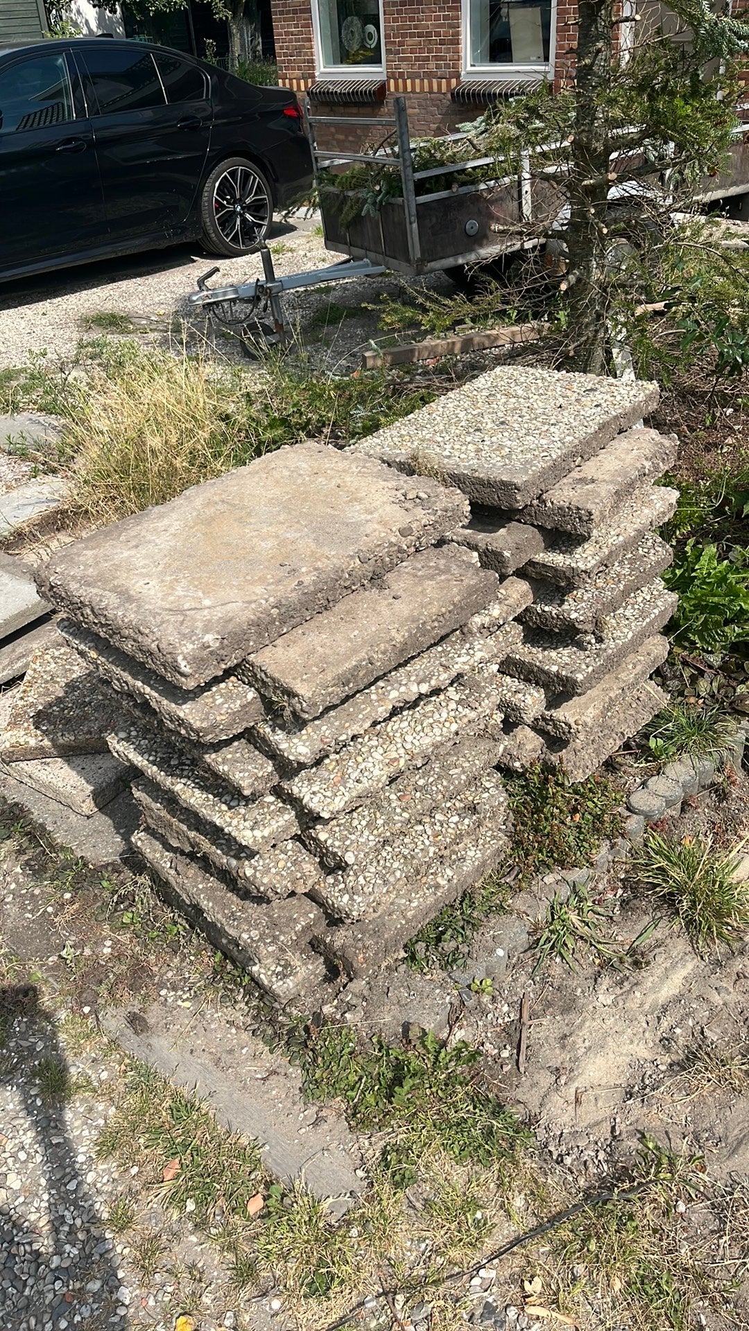 Gebruikte terrastegels en 30x30 tegels, Ophalen, Gebruikt, 10 m² of meer, Beton