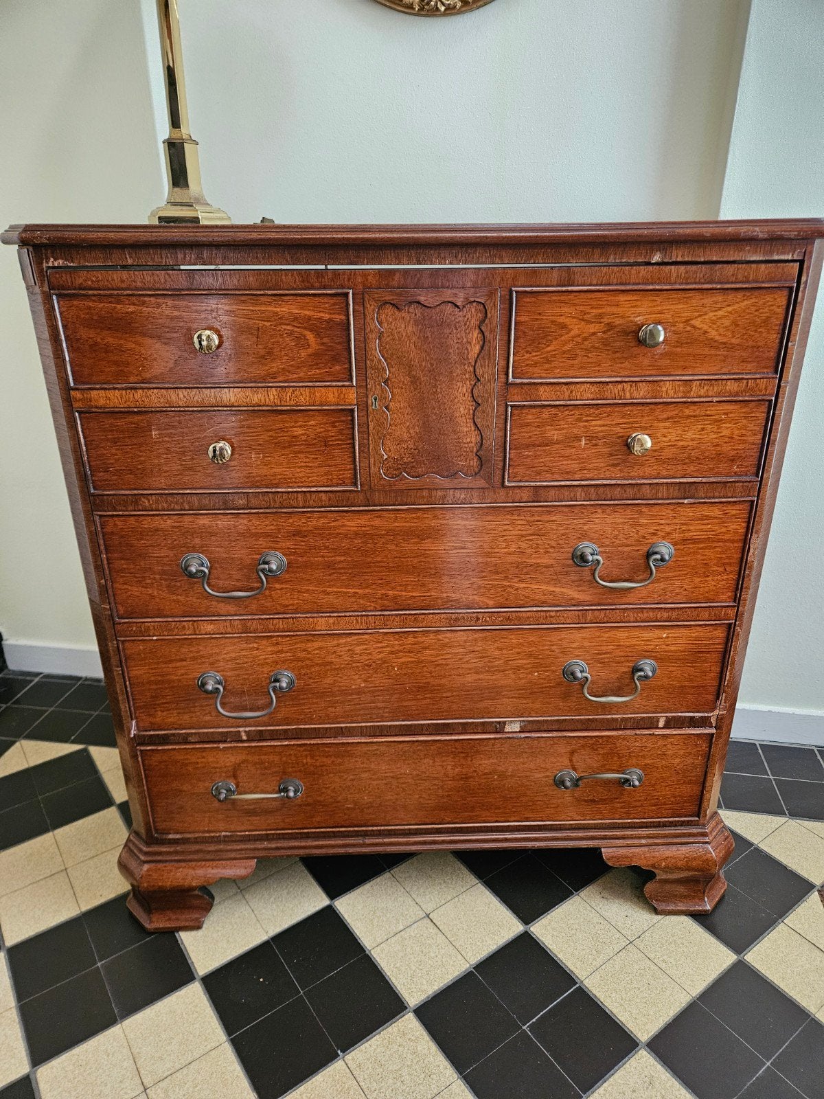Klassieke houten televisiekast / opbergkast met lades, Ophalen, Gebruikt, 25 tot 50 cm, Minder dan 100 cm
