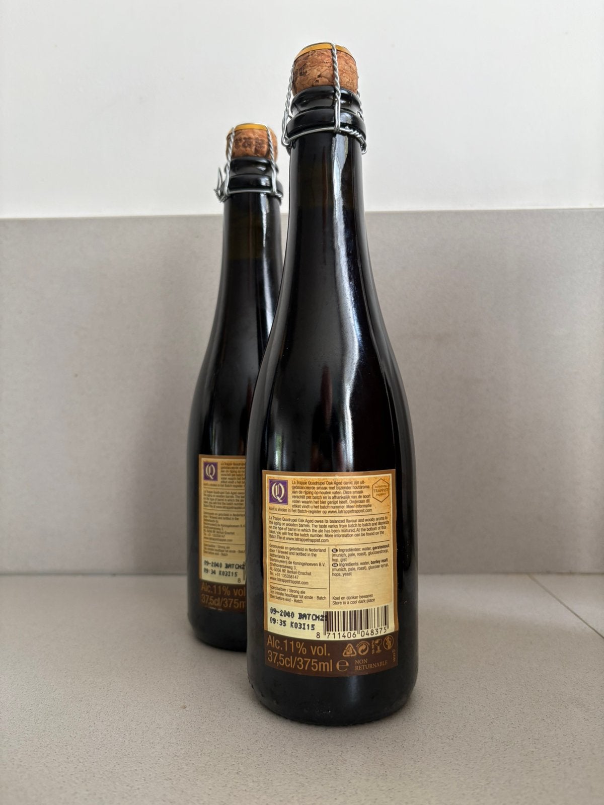 La trappe quadruppel oak aged, BATCH 22, Ophalen, Zo goed als nieuw, Flesje(s), La Trappe