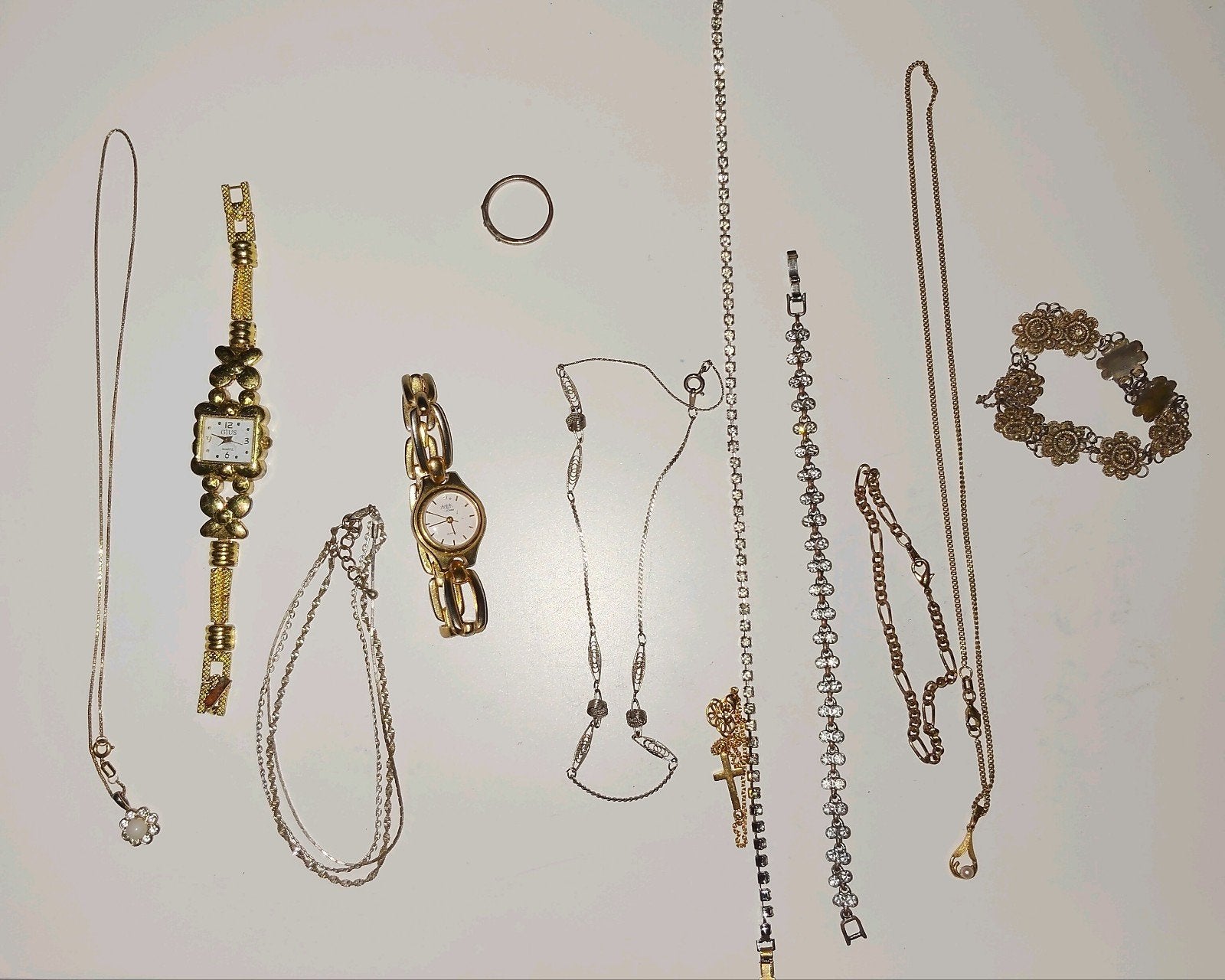 Diverse sieraden en horloges - Goudkleurig, Sieraden, Tassen en Uiterlijk, Horloges | Heren, Ophalen of Verzenden, Gebruikt, Overige merken