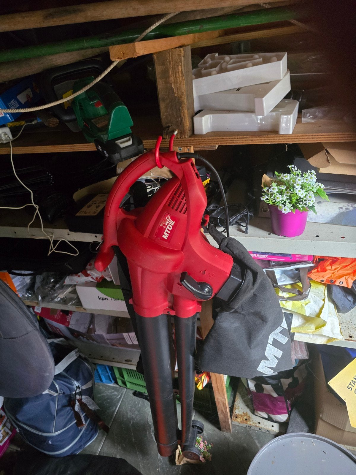 MTD Bladblazer/Bladzuiger met opvangzak, Gebruikt, Met opvangzak, MTD, Handgedragen