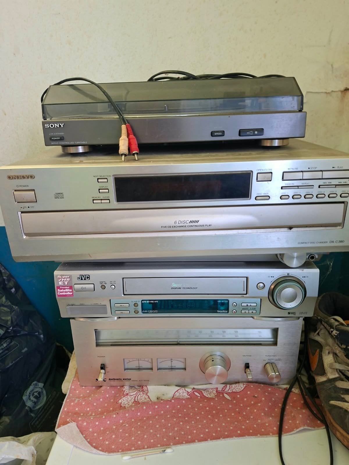 Vintage Audio Set: Sony, Onkyo, JVC, en Akai, Ophalen, Gebruikt, JVC