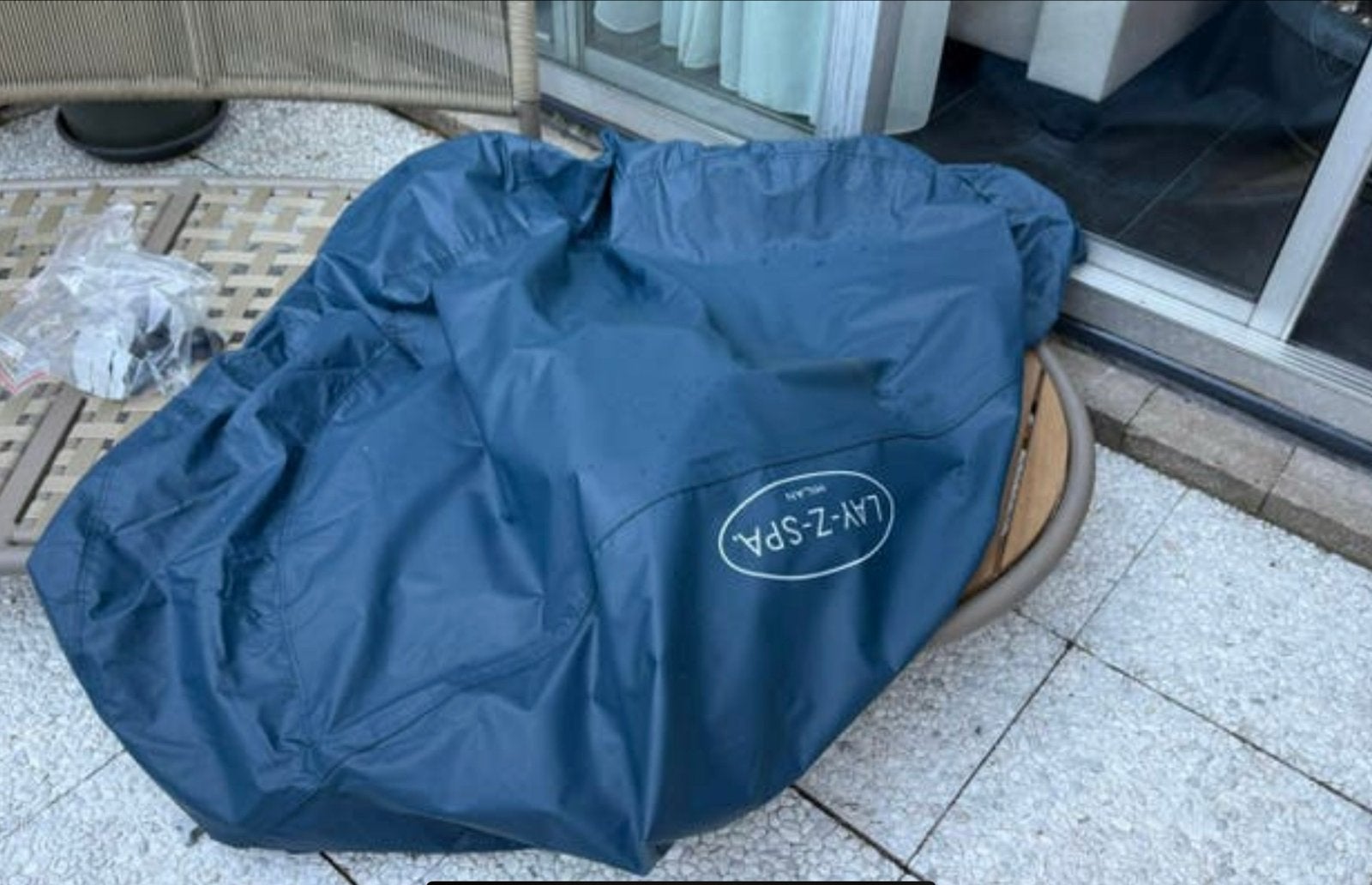 Hoes en isolatiedeken voor Lay-Z Spa Milan, Ophalen of Verzenden, Gebruikt, Afdekzeil, Opblaasbaar