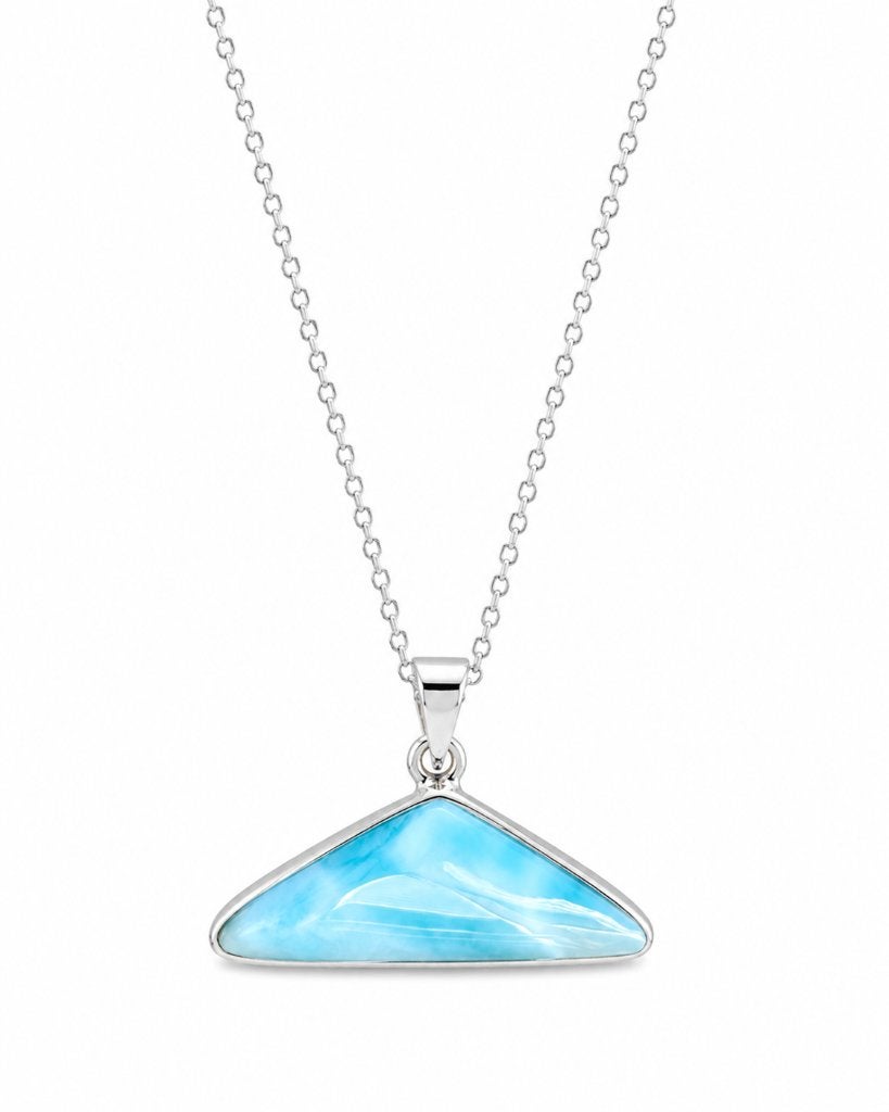 Larimar Ketting Neptunus - Echt Zilver, Sieraden, Tassen en Uiterlijk, Kettingen, Info@sacredstones.nl, Nieuw, Met edelsteen, Haarlemmerstraatweg 31