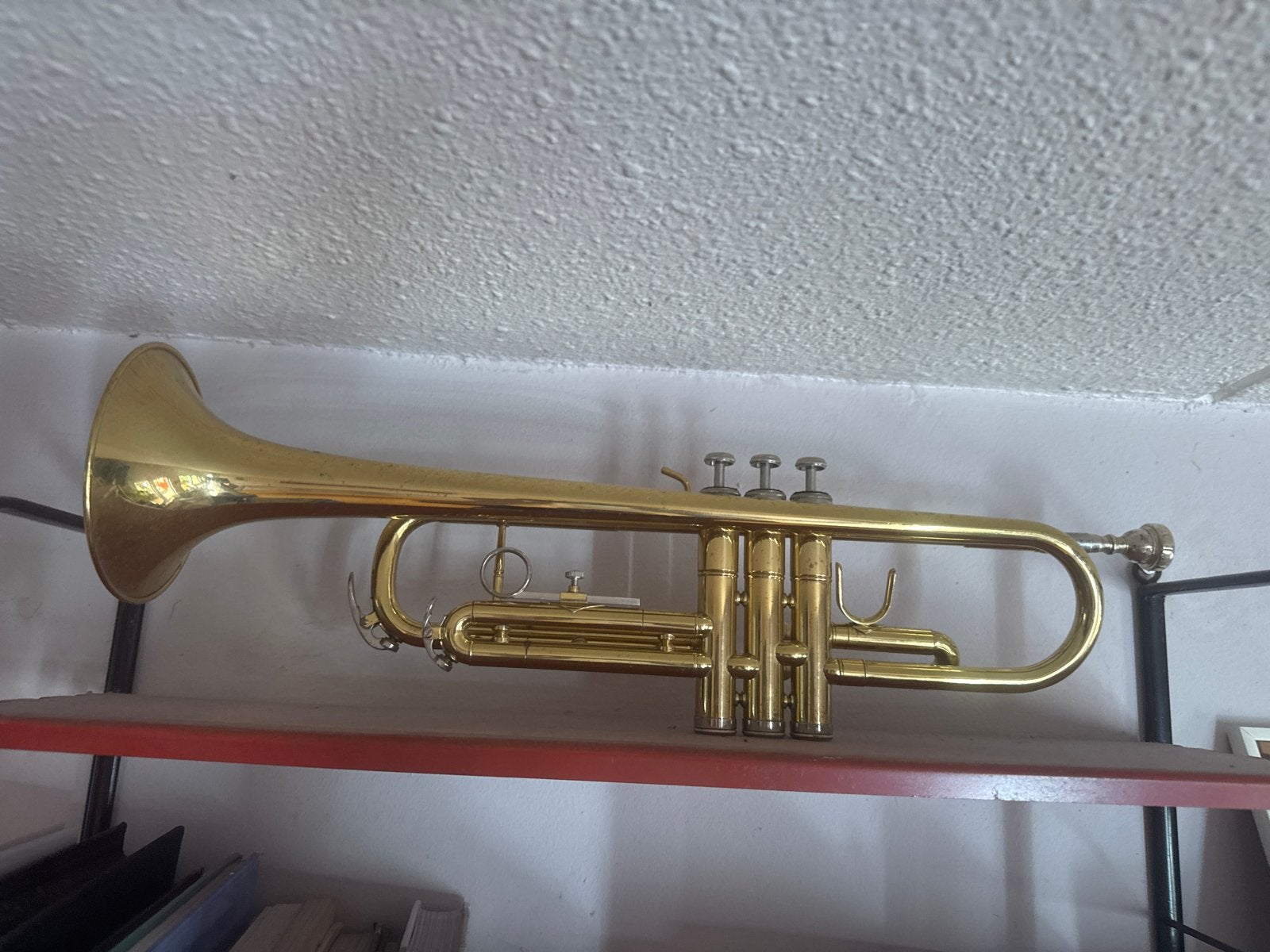 Mooie gouden trompet, Ophalen, Gebruikt, Bes-trompet