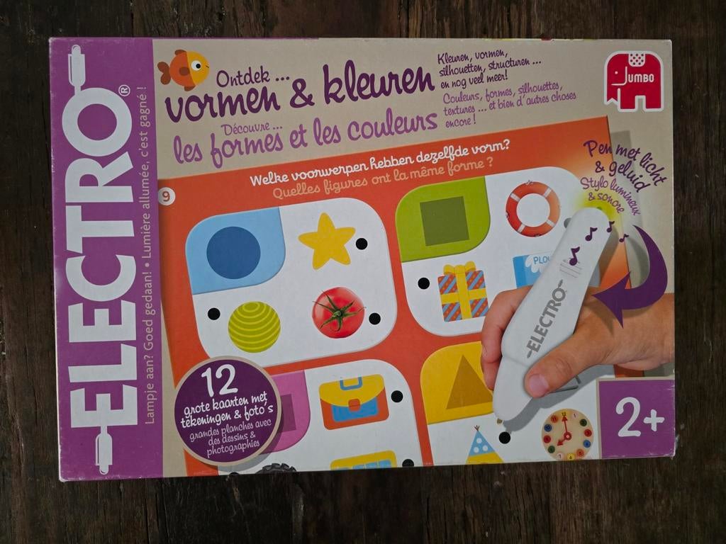 Jumbo Electro vormen & kleuren, Kinderen en Baby's, Speelgoed | Educatief en Creatief, Zo goed als nieuw, Elektronica, Met licht