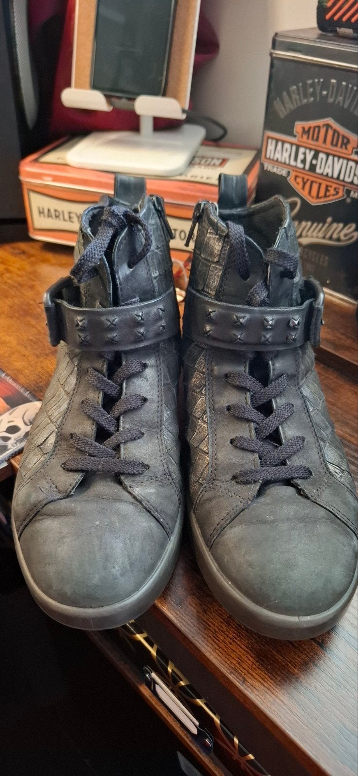 ECCO sneakers maat 40 - Zwart met krokodillenprint, Kleding | Dames, Zwart, ECCO, Ophalen of Verzenden, Sneakers of Gympen