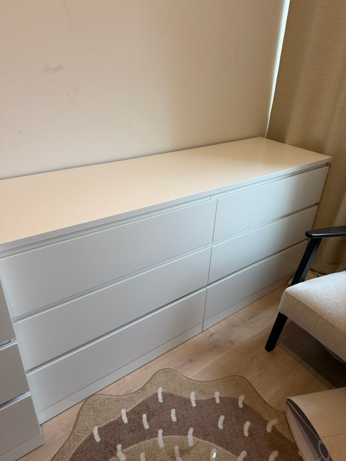 Malmkast wit Ikea, Ophalen, Zo goed als nieuw, Mdf, Plinten