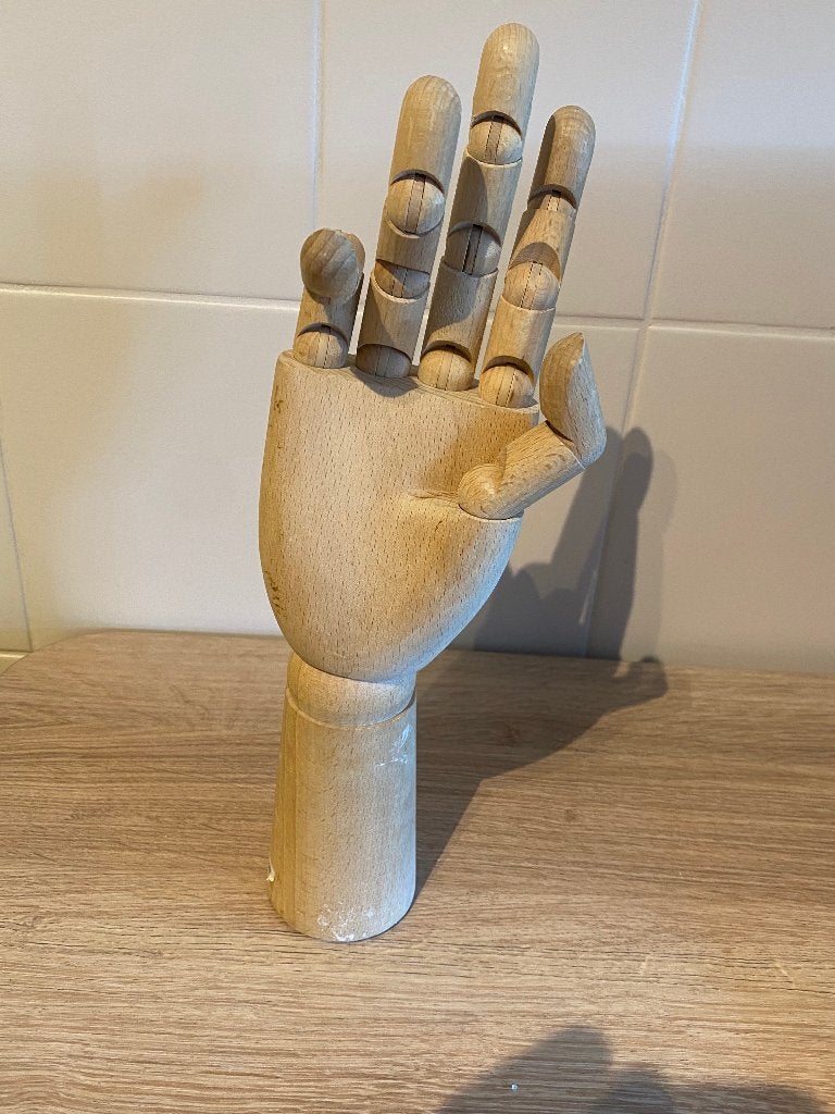 houten  hand, Minder dan 20 cm, Art deco, Ophalen of Verzenden, Handgemaakt