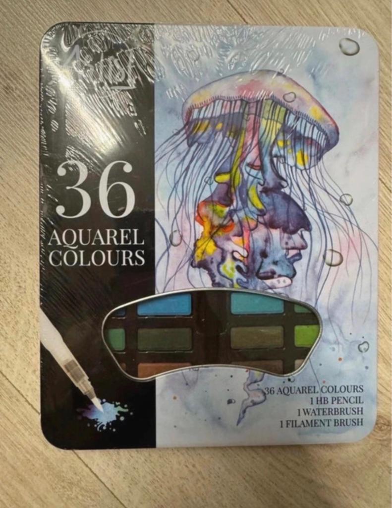 36 stuks aquarel verf set - Nieuw en ongebruikt, Ophalen of Verzenden, Nieuw, Waterverf