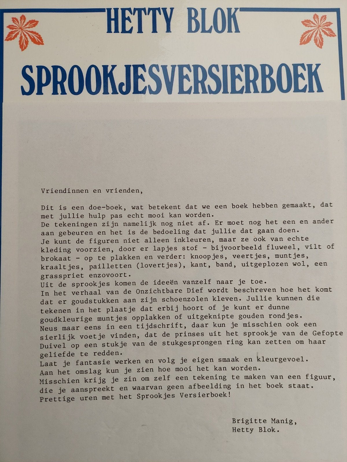 Sprookjesversierboek - Hetty Blok (Vintage Kleurboek), Ophalen of Verzenden, Zo goed als nieuw, Hetty Blok