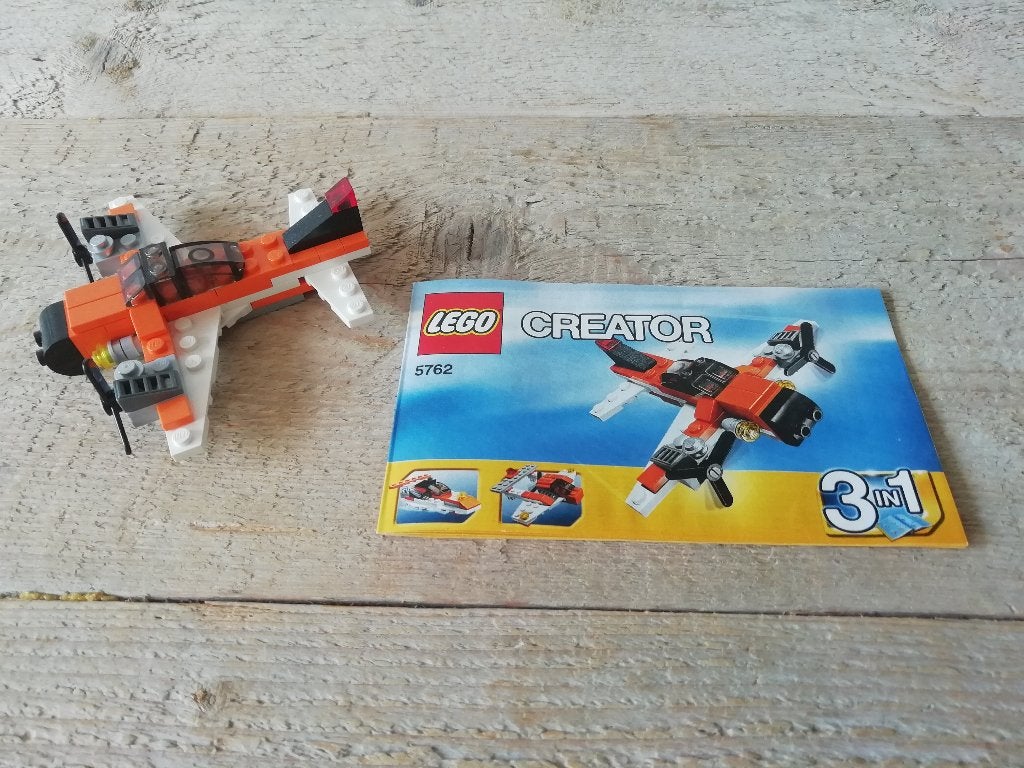 Lego Creator 5762 minivliegtuig en speedboten 3 in 1, Lego, Inclusief instructies, Ophalen of Verzenden, Zo goed als nieuw
