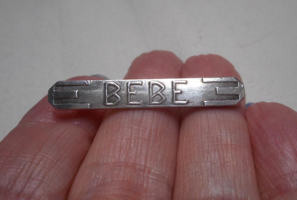Zilveren Antiek broche BEBE nr.680, Sieraden, Tassen en Uiterlijk, Antieke sieraden, Verzenden, Zilver, Broche