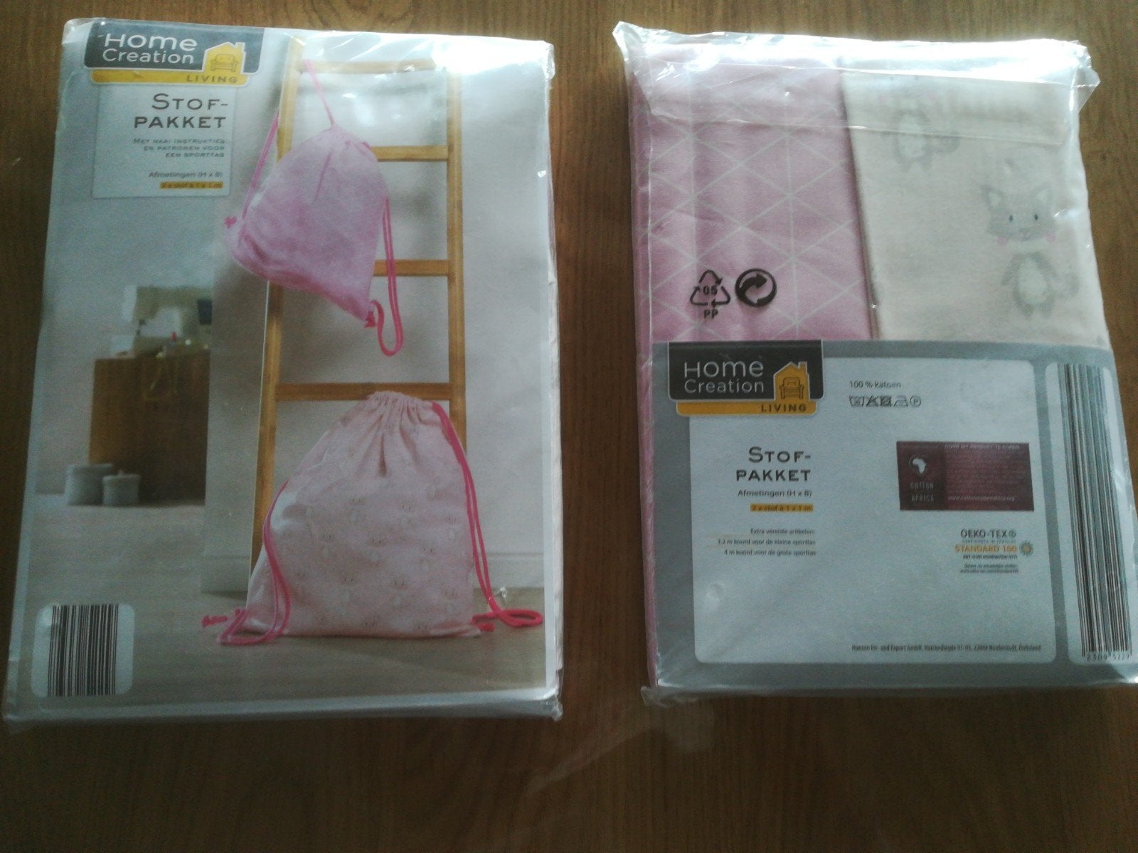2x stofpakket,  maak tas voor baby/kinderkamer NIEUW perstuk, Ophalen of Verzenden, Nieuw
