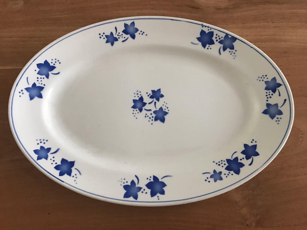 Boch mercure grote schotel ovaal blauwe sterren, Ophalen of Verzenden
