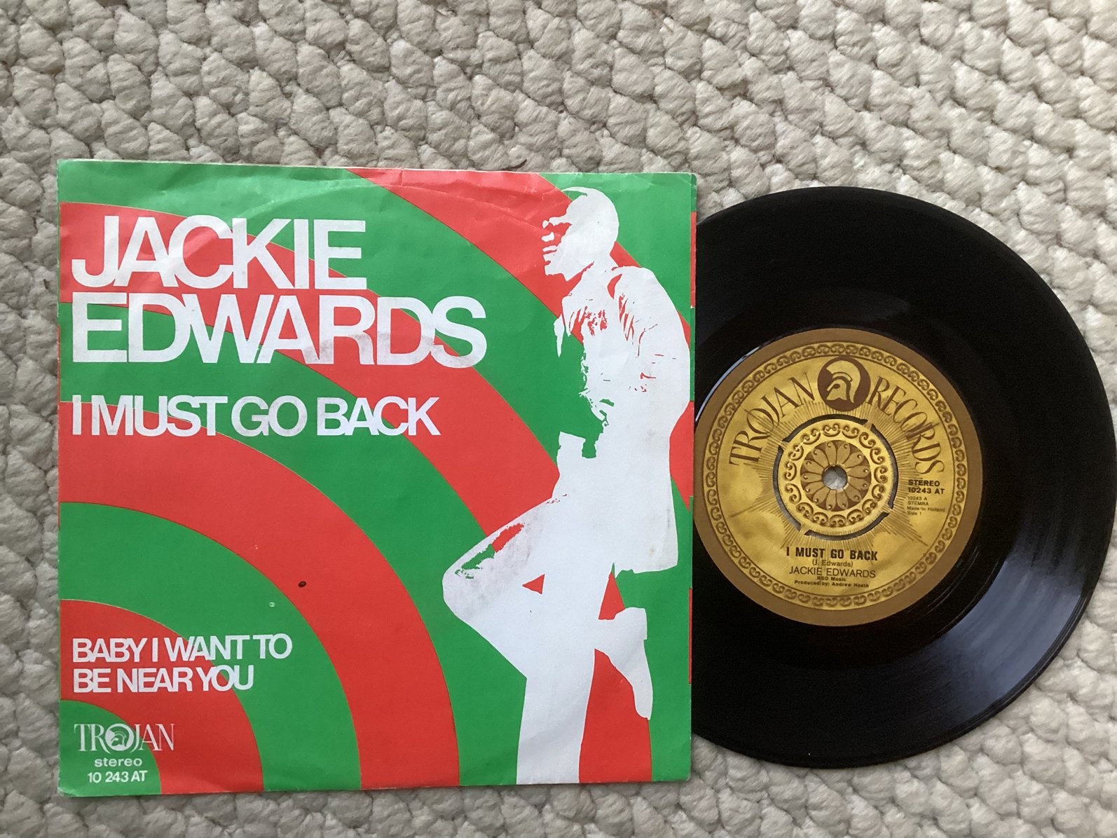 Jackie Edwards I must go back ‘71, Cd's en Dvd's, Gebruikt, 7 inch, Ophalen of Verzenden, R&B en Soul