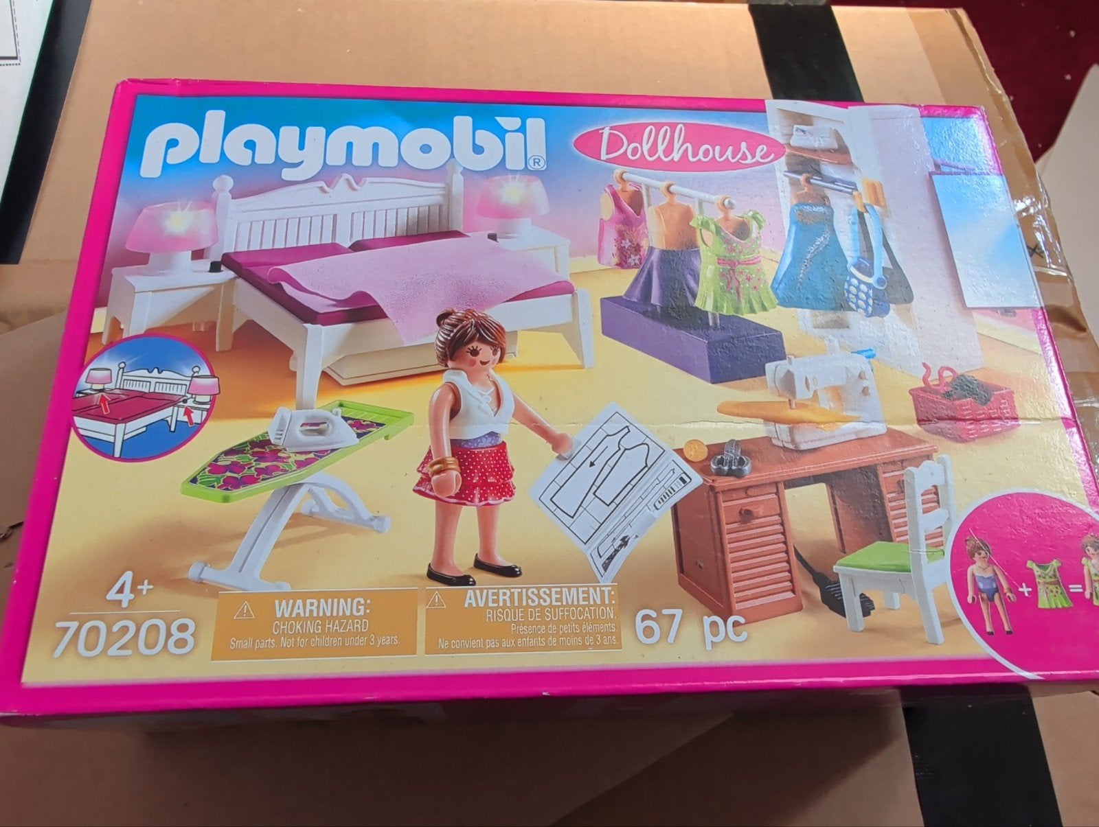Playmobil Dollhouse Slaapkamer en Naaiatelier 70208, Ophalen of Verzenden, Nieuw, Jongen of Meisje