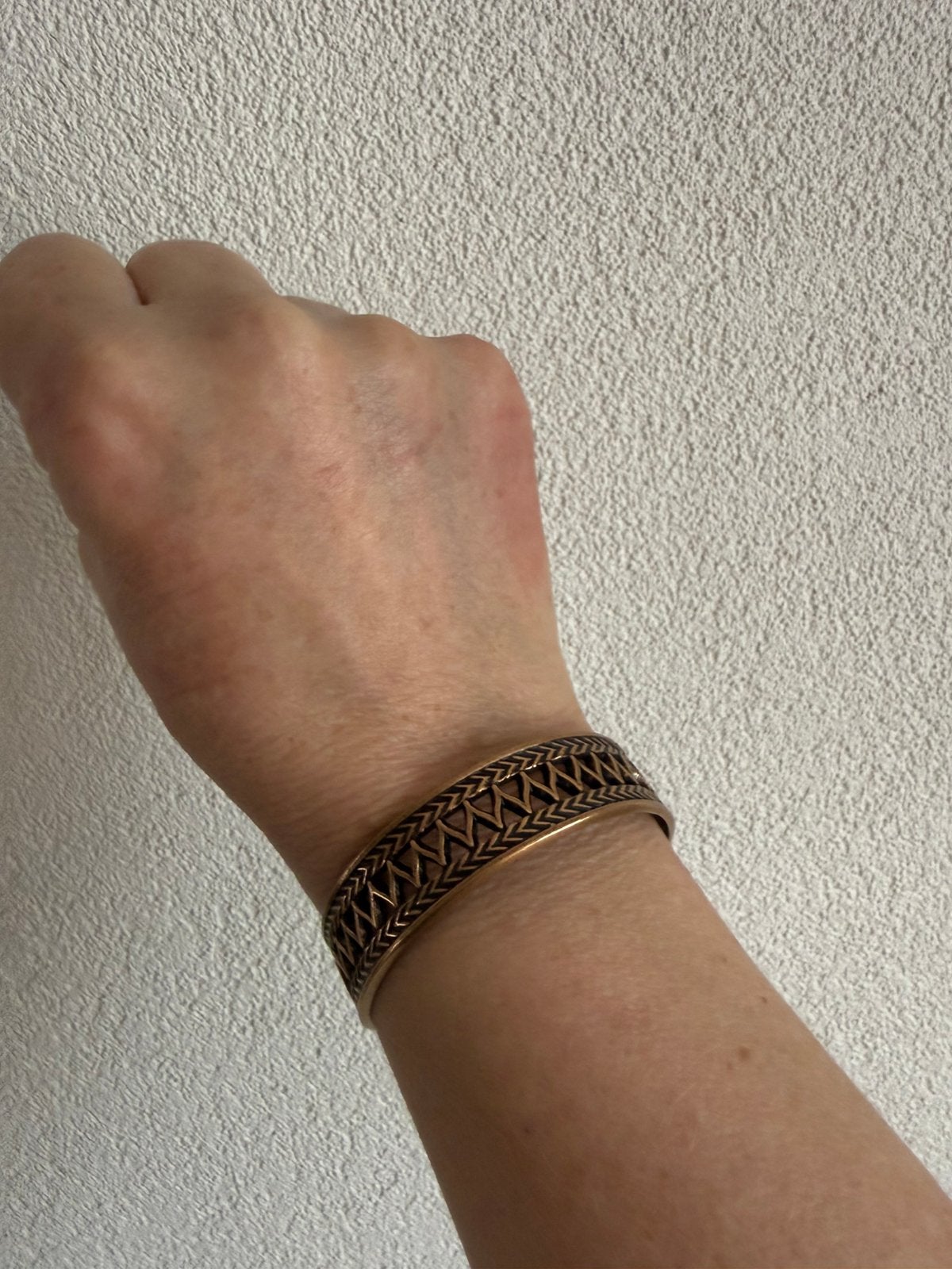 H269/ Vintage Bronzen KALEVALA KORU armband FINLAND, Overige materialen, Gebruikt, Overige kleuren, Verzenden