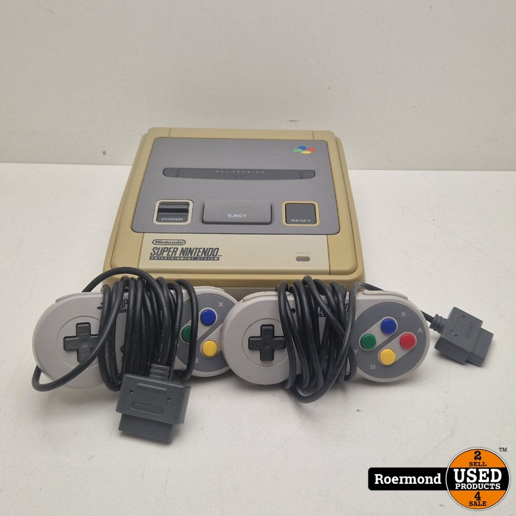 Super Nintendo Entertainment System SNES Verkleurd + 2 Cont., Nintendo, Gebruikt, Support@nintendo.com, 11-1 Hokotate-cho, Kamitoba, Minami-ku
Kyoto 601-8501
Japan