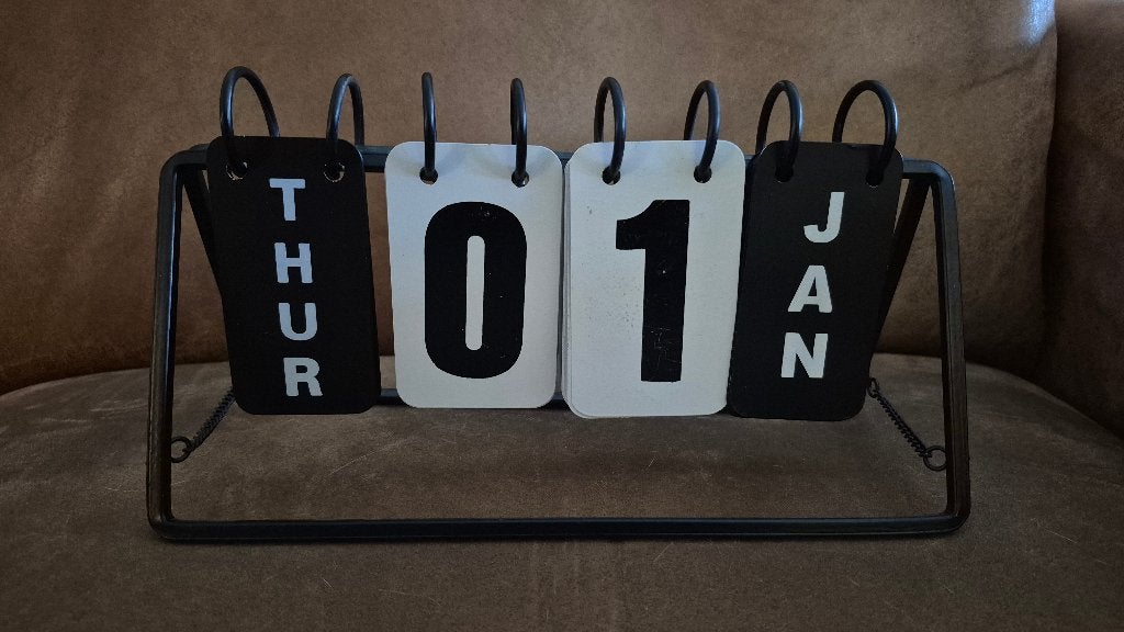 Eeuwigdurende kalender - Atmosphera vintage kalender, Ophalen of Verzenden, Maandkalender, Gebruikt