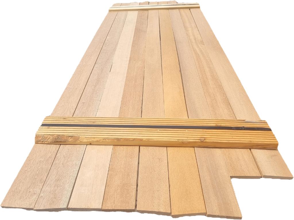 Hardhouten planken - Meranti 1.2x9.0 cm - nr: HP264