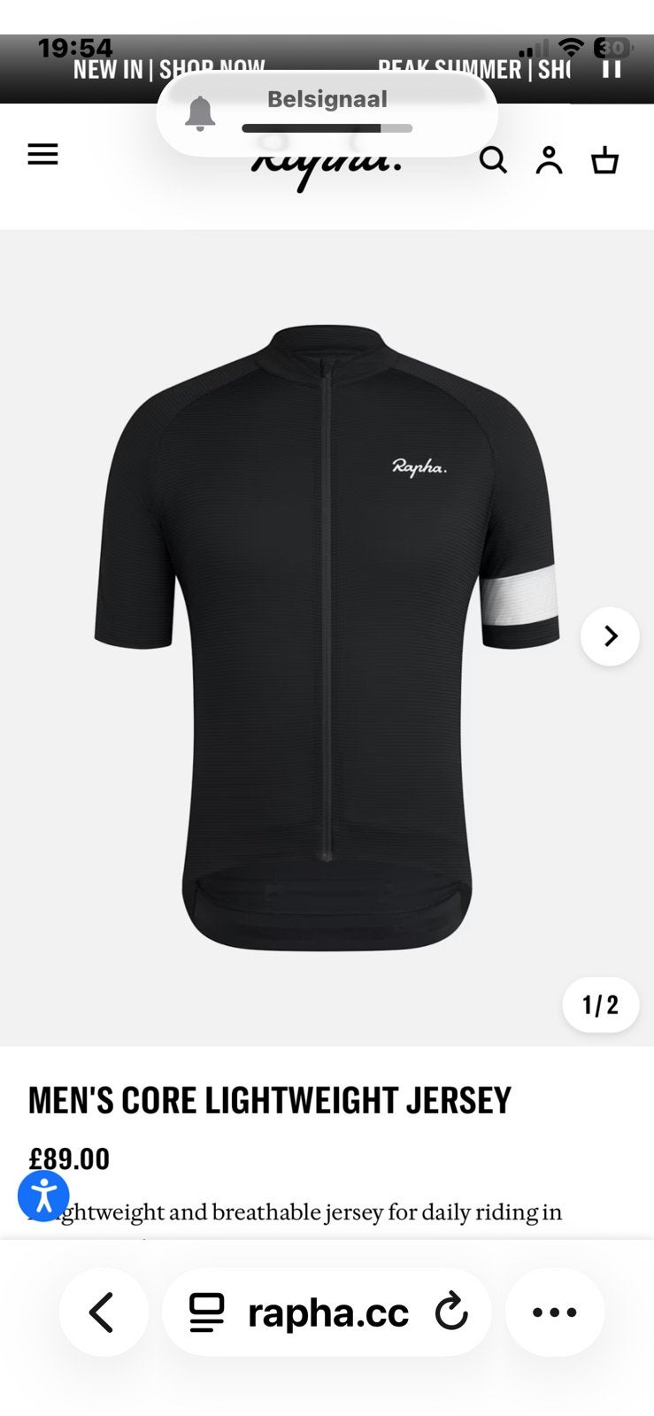 Te koop rapha wielershirt, Fietsen en Brommers, Fietsaccessoires | Fietskleding, Ophalen of Verzenden, Zo goed als nieuw, Bovenkleding