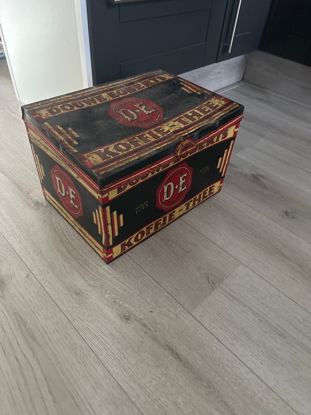 Vintage Douwe Egberts Koffie-Thee Blik, Ophalen