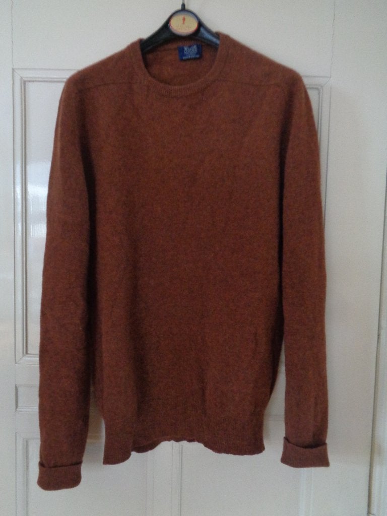 WILLAM LOCKIE lambswool trui:mt L(zie info), Maat 52/54 (L), Bruin, Ophalen of Verzenden, Zo goed als nieuw