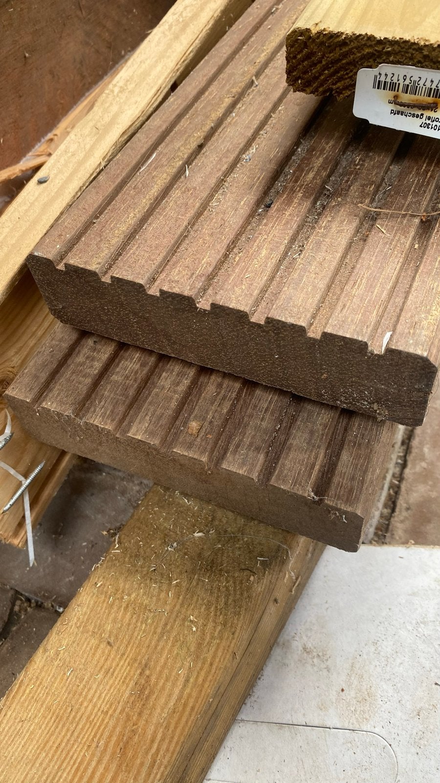 Restant hardhouten vlonderplanken en palen (vnl nieuw), Ophalen, Palen, Nieuw, Hardhout